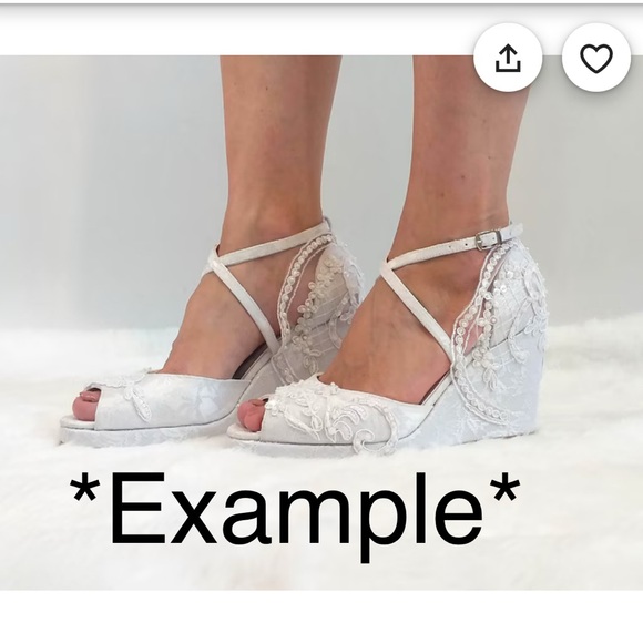Wedding wedge heels - Picture 1 of 8